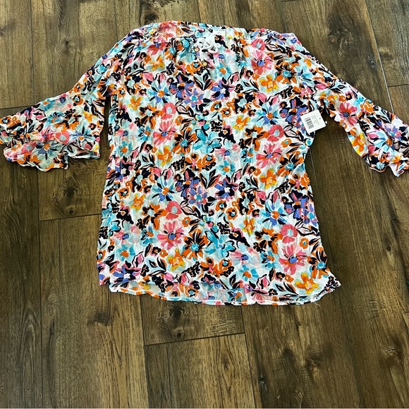 New Anne Cole Floral Swim Coverup - Multicolor Size Medium/Large - Picture 6 of 7